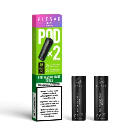 Elf Bar - 4in1 Pod - 2 x 2ml - Kiwi Passion Fruit Guava