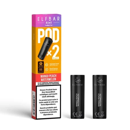 Elf Bar - 4in1 Pod - 2 x 2ml - Mango Peach Watermelon