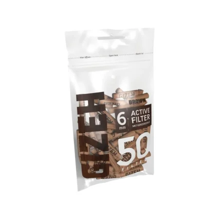 GIZEH - Active Filter 6mm - Brown - Bag - 50 Stück