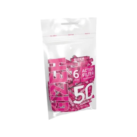 GIZEH - Active Filter 6mm - Pink - Bag - 50 Stück