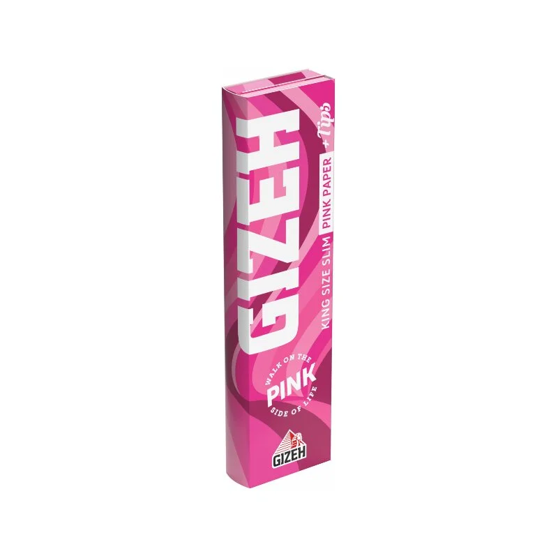 GIZEH - King Size Slim + Tips - Pink