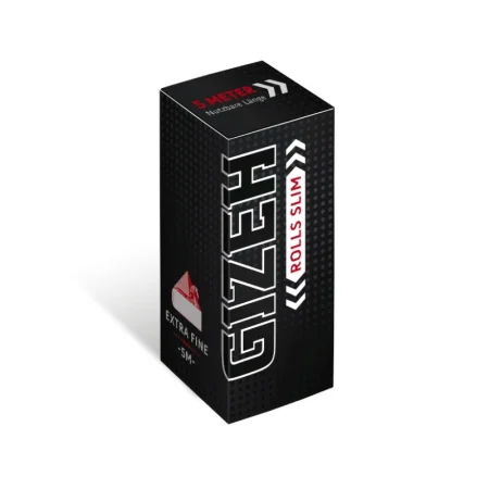 GIZEH - Rolls Slim - Black - 5 Meter