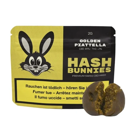 Hash Bunnies - Premium Swiss CBD Hash - Golden Piatella - 2g