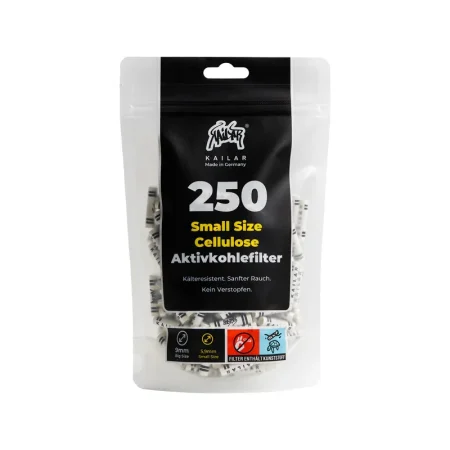 Kailar - 250 Slim Cellulose Aktivkohlefilter - White
