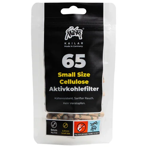 Kailar - 65 Slim Cellulose Aktivkohlefilter - Unbleached