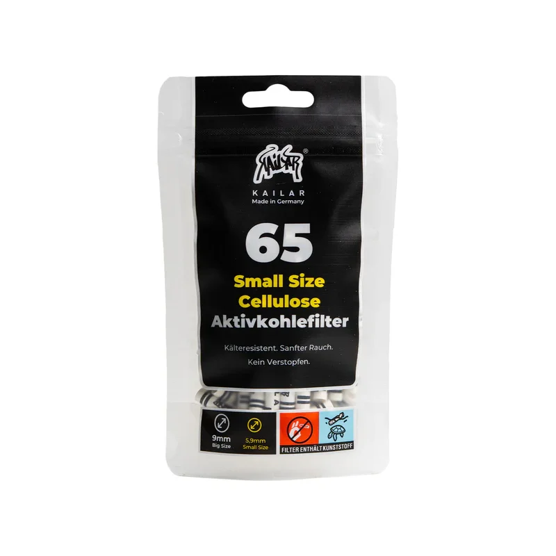 Kailar - 65 Slim Cellulose Aktivkohlefilter - White
